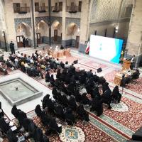 آیین برگزاری نخستین دفاع از رساله دکتری در حرم مطهر رضوی در راستای تشکیل اتاق مشترک دانشگاه فردوسی مشهد با مدیریت عالی حرم مطهر